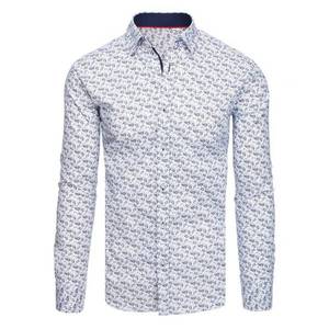 White men's shirt with patterns DX1946 vyobraziť