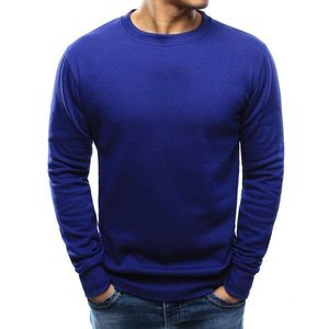 Men's plain blue sweatshirt BX4524 vyobraziť