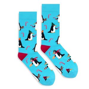 Banana Socks Unisex's Socks Classic X-Mas Penguins vyobraziť