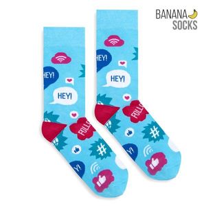 Banana Socks Unisex's Socks Classic Social Media vyobraziť