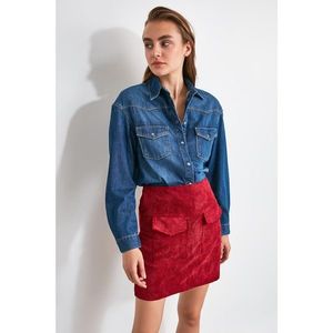 Trendyol Burgundy Pocket Detailed Skirt vyobraziť