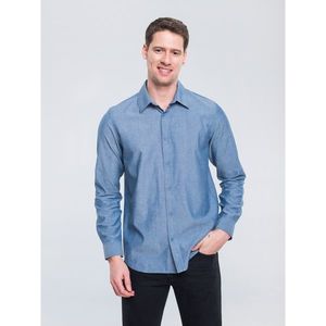 Big Star Man's Longsleeve Shirt 141739 Navy Blue-402 vyobraziť