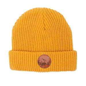 Kabak Unisex's Hat Warm Thick Knitted Cotton Mustard-2012Km vyobraziť