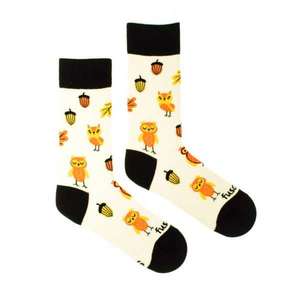 Krémové vzorované ponožky Fusakle Sova vyobraziť