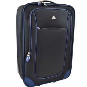 Semiline Unisex's Suitcase 5454-20 Navy Blue/Black 20" vyobraziť