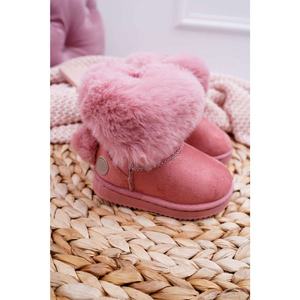 Children's Snow Boots With Fur Pink Kiks vyobraziť