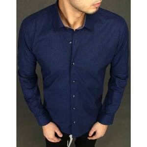Blue men's shirt with patterns DX2033 vyobraziť