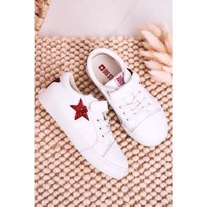 Children's Leather Sneakers With A Star BIG STAR DD374102 White vyobraziť