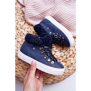 Children's Boy's Girl's Shoes Sneakers Big Star Navy Blue EE374018 vyobraziť