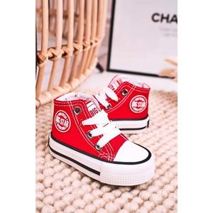 Children's High Sneakers With A Zipper BIG STAR HH374190 Red vyobraziť