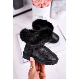 Children's snow boots warm with fur black Marella vyobraziť