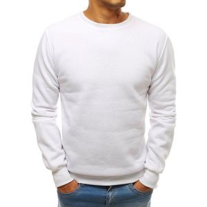 Men's plain white sweatshirt BX4201 vyobraziť