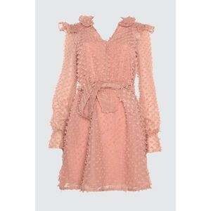 Trendyol Rose Dry 3D Fabric Featured Dress vyobraziť