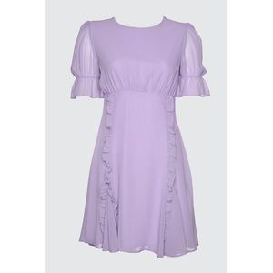 Trendyol Lilac Ruffle Detailed Chiffon Dress vyobraziť