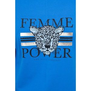 Blouse with printed Femme mauve-blue S/M - L/XL vyobraziť