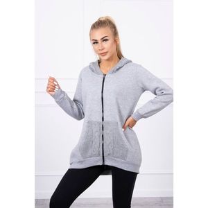 Sweatshirt with a sweater hood gray vyobraziť