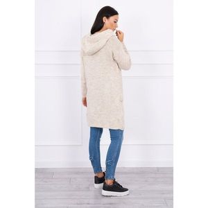 Sweater with envelope bottom light beige vyobraziť