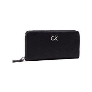 Calvin Klein Veľká dámska peňaženka Z/A Wallet Lg Wave Pu K60K608122 Čierna vyobraziť