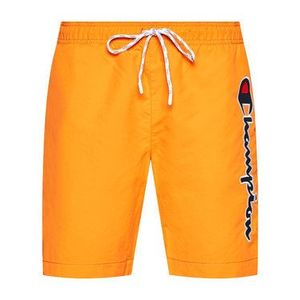 Champion Plavecké šortky Satin Script Logo 214428 Oranžová Regular Fit vyobraziť