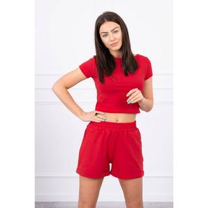 Cotton set with shorts red vyobraziť