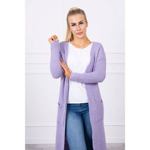 Sweater Cardigan with pockets purple vyobraziť