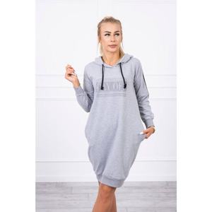Dress with reflective print gray vyobraziť