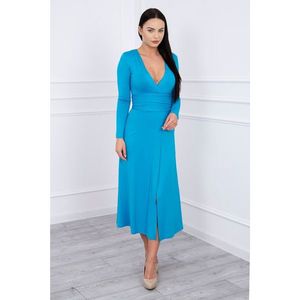 Straight Dress V-Neckline turquoise vyobraziť