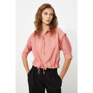 Trendyol Pink Rope Detailed Shirt vyobraziť