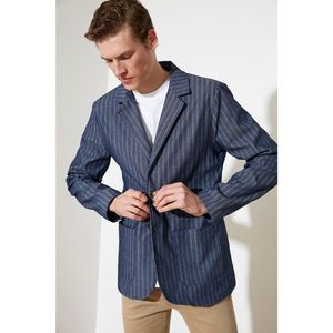 Trendyol Navy Blue Men's Striped Jacket vyobraziť