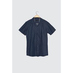 Trendyol Navy Blue Men's Regular Fit Apas Collar Shirt vyobraziť