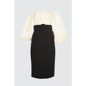 Trendyol Black Color Block BeltEd Dress vyobraziť