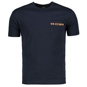 Trendyol Navy Blue Men's Short Sleeve Printed Regular Fit T-Shirt vyobraziť