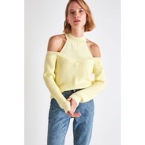 Trendyol Yellow Cut Out Detailed Knitwear Sweater vyobraziť