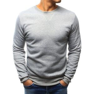 Gray men's sweatshirt without hood BX4822 vyobraziť