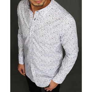 White men's shirt with patterns DX1959 vyobraziť