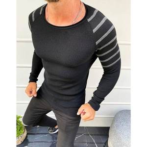 Black men's pullover sweater WX1639 vyobraziť