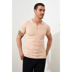 Trendyol Powder Men's Armured Knitwear Polo Collar T-shirt vyobraziť