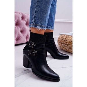 Women's Boots On High Heel Black Fello vyobraziť
