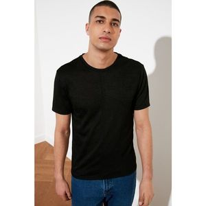 Trendyol Black Men's Short Sleeve Slim Fit Textured T-Shirt vyobraziť