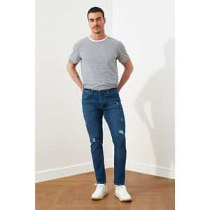 Trendyol Indigo Male Destroy Slim Fit Jeans vyobraziť