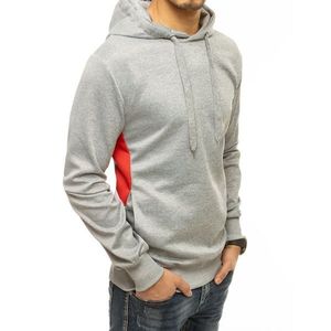 Light gray men´s hoodie BX4917 vyobraziť