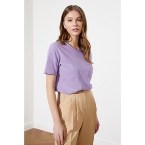 Trendyol Basic Knitted T-Shirt WITH Lila Pocket Flaming vyobraziť