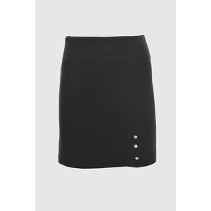 Trendyol Black Stone Button Detailed Skirt vyobraziť