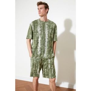 Trendyol Haki Batik Knitted Pyjama Set vyobraziť