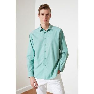 Trendyol Green Men's Relax Fit Shirt Collar Striped Shirt vyobraziť