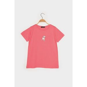 Trendyol Basic Knitted T-Shirt WITH Pink Embroidery vyobraziť