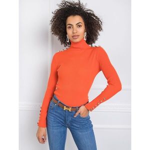 Orange turtleneck sweater vyobraziť