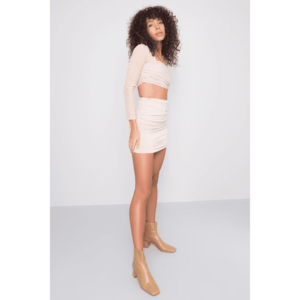 BSL Beige mini skirt vyobraziť