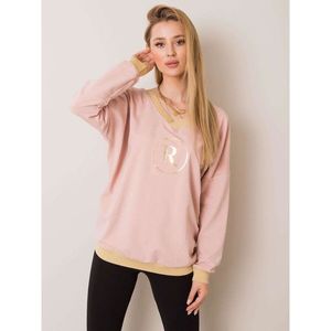 Dusty pink sweatshirt with a triangle neckline vyobraziť