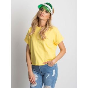 Women´s basic yellow cotton t-shirt vyobraziť